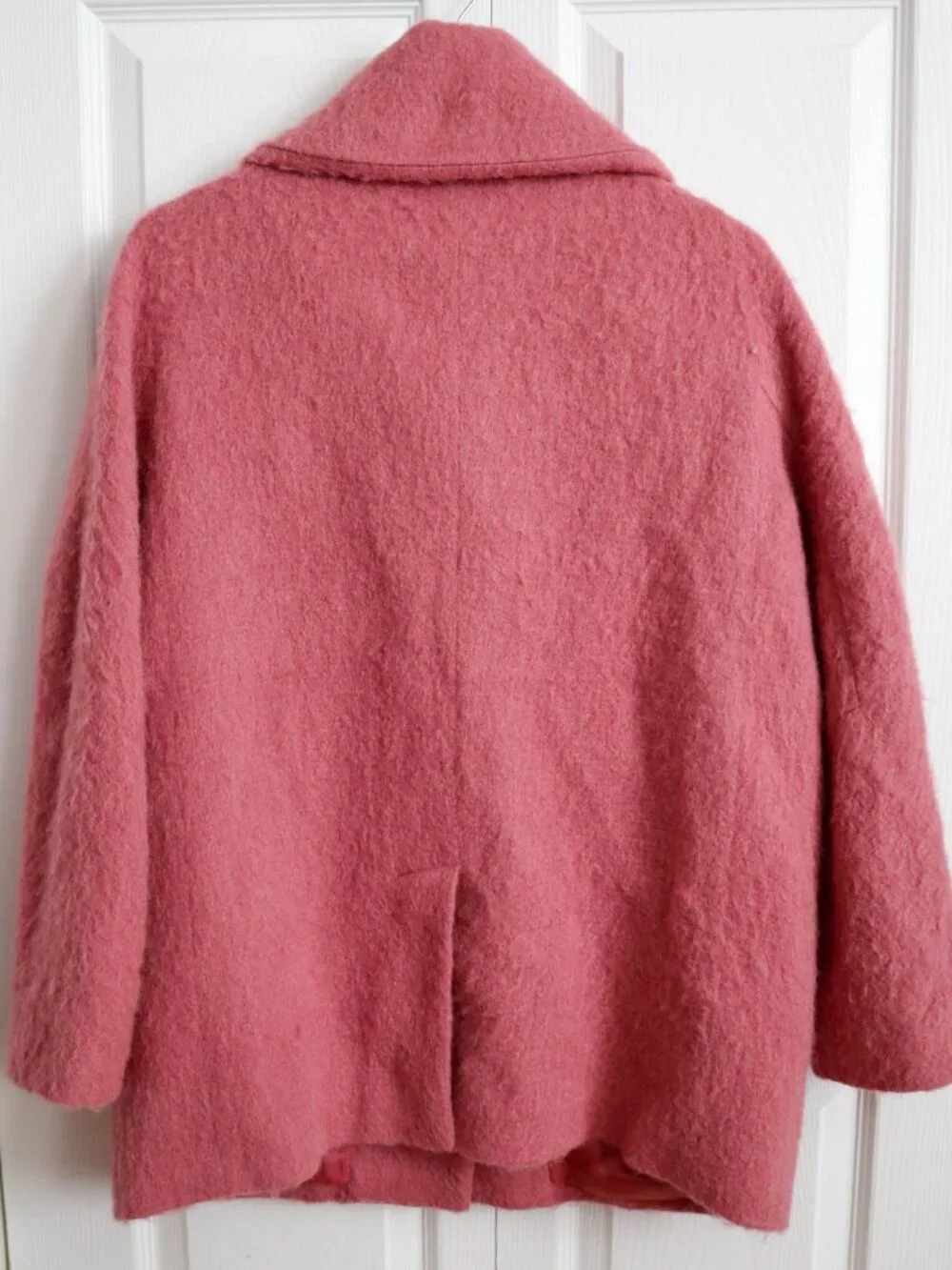 Talbots Petites Wool Alpaca Mohair Blend Jacket Coat Pink Sz M - Picture 9 of 10